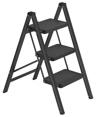 Produktbild von SONGMICS Trittleiter, 3 Stufen, klappbar, bis 150 kg belastbar, aus Stahl