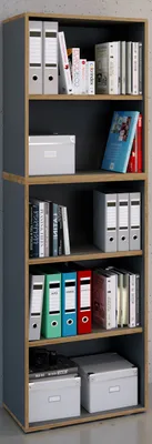 Produktbild von VCM Holzregal stehend | platzsparender Aktenschrank | Maße ca. B. 60 x H. 183 x T. 33 cm | Elegantes Regal | Büroregal – Salia 5fach B. 60 cm