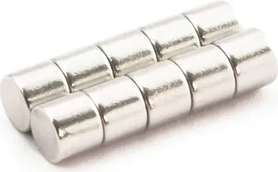Produktbild von 5 x Oblique Unique Neodym Magnet N38 ø 8 x 5 mm