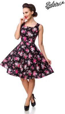 Produktbild von Belsira Mittellanges Kleid Damen Swing-Blumenkleid multicolor 3XL