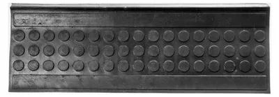 Produktbild von Stufenmatten für den Außenbereich aus Gummi in Schwarz mit Winkelkante 75x25 cm