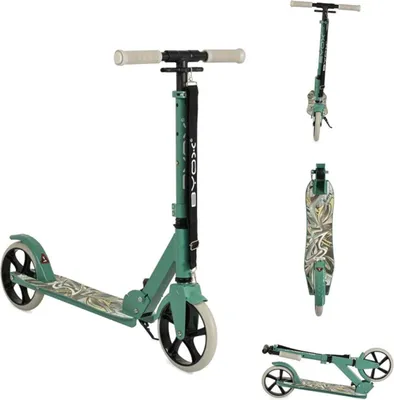 Produktbild von Byox Kinderroller Flurry klappbar, Seitenständer, höhenverstellbar, PolyurethanRäder hellgrün