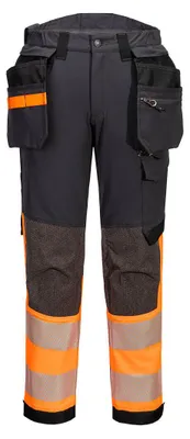 Produktbild von Stretch-Hose Ev4 Hochsichtbarkeit Klasse 1 mit abnehmbaren, schwebenden Taschen – Größe 36 – Portwest