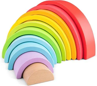 Productafbeelding van Houten Regenboogstapelaar voor Creatief Spel