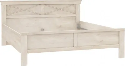Produktbild von Furniture24 Bett Kashmir KSML181, Bettgestelle 180x200 cm, Bettrahmen, Schlafzimmerbett, Echebett in Pinie Weiß