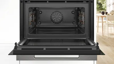 Bosch CMG7241B1 Serie 8 smarter Einbau-Kompaktbackofen mit Mikrowellenfunktion