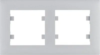 Produktbild von HAGER lumina intense Zweifachrahmen horizontal silber WL5722