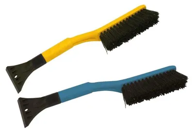 Image de Gratte-glace PETEX avec balai à neige en bleu ou en jaune