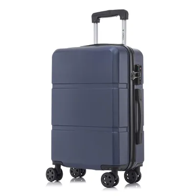 Produktbild von yonsly Premium Reisekoffer TSA-Schloss,YKK-Reißverschluss Hartschalen-Koffer Trolley Kabinenkoffer Rollkoffer Suitcase Handgepäck (Dunkelblau, L)