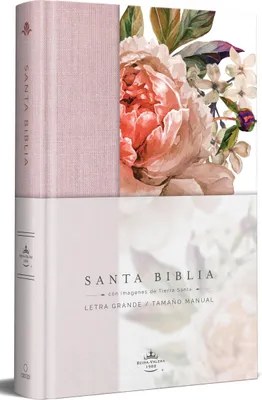 Produktbild von Biblia Reina Valera 1960 Letra Grande. Tapa Dura, Tela Rosada Con Flores, Tamaño Manual / Bible Rvr 1960. Handy Size, Large Print, Hardcover, Pink