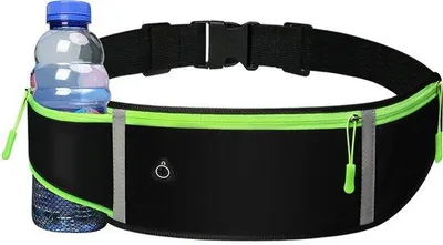 Obrázek produktu pro Lehká ledvinka, ultratenká, jednobarevná, voděodolná, nastavitelná sportovní taška, 80–135 cm, černá
