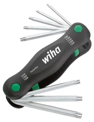 Image de Wiha Multitool PocketStar® TORX® Tamper Resistant (avec perçage) 8 pces sous blister (25166)