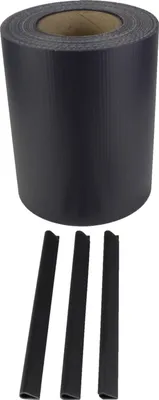 Produktbild von Sichtschutzstreifen PVC Doppelstabmatten Sichtschutz Zaunblende anthrazit 19cm x 35m Sichtschutzfolie Zaunblendstreifen Gartenzaun TOP MULTI