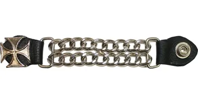 Produktbild von Motorrad Weste Verlängerung Westenverschluss Westenkette Biker Kette EXTENDER mit Metallketten 4er Set, Design:D2
