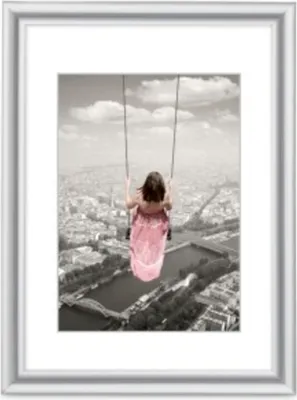 Produktbild von Hama Kunststoffrahmen "Swing", Silber, 13 x 18 cm