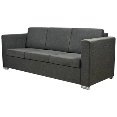Produktbild von vidaXL 3-Sitzer Sofa Stoff Dunkelgrau