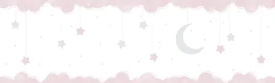 Produktbild von Sanders & Sanders selbstklebende Tapetenbordüre kleine Sterne Rosa und Weiß 500 x 17.5 cm