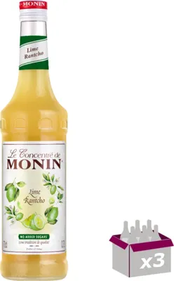 Image de Lot de 3 Sirop Monin - Concentré Rantcho Citron Vert - 70cL