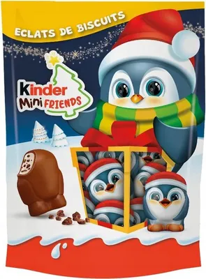Zdjęcie produktu dla Ferrero Kinder Mini Friends chrupiące herbatniki z kremem mlecznym opakowanie 122g