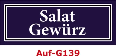 Produktbild von 20 Stück Gewürzaufkleber Salat Gewürz 40x16mm Gewürzetiketten Sticker Lebensmittel (Auf-G139)