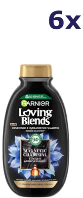 Produktbild von 6x Garnier shampoo - Loving Blends Charcoal 300 ML