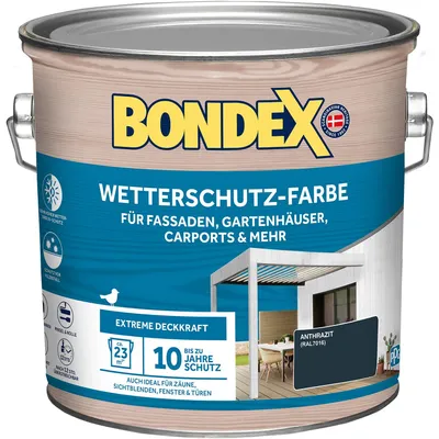Produktbild von Bondex Wetterschutzfarbe 2,5 L anthrazit