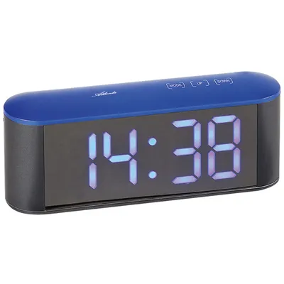 Produktbild von Atlanta 1133/5 Tischwecker digital blau Netzwecker Digitalwecker Wecker