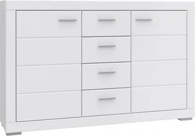 Produktbild von Furniture24 Kommode Snow SNWK36 Sideboard mit 2 Türen, 4 Schubkästen