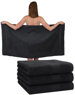 Produktbild von Betz 4 Stück Duschtücher 70 x 140 cm PREMIUM 100% Baumwolle Liegetuch Strandtuch   Farbe: graphit