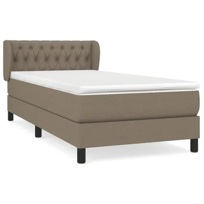 Produktbild von vidaXL Boxspringbett mit Matratze Taupe 90x190 cm Stoff