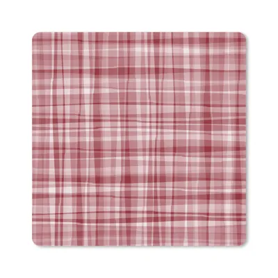 Obrázok produktu pre Podložka pod myš - Vzor - červená - vlny - 30x30cm - Rohožka pod myš