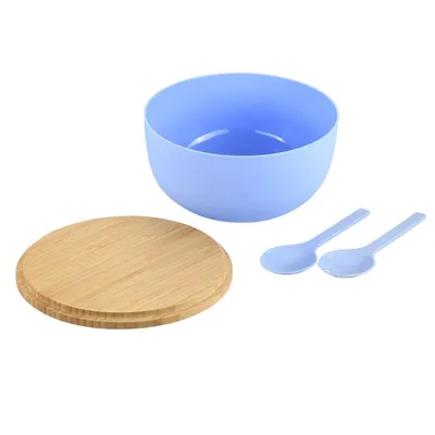 Produktbild von Salatschale, blau, Bambus,