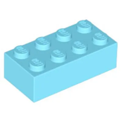 Obrázek produktu pro Lego® 2x4 kostky 3001 - 50 dílků Středně azurově modrá