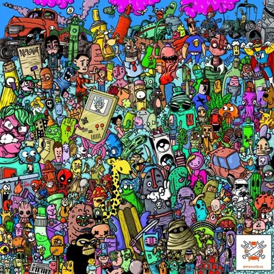 Zdjęcie produktu dla Grafika Puzzle Cartoon Party – 1000 kolorowych elementów z tektury