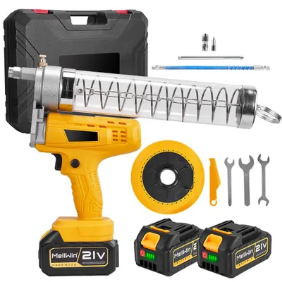Produktbild von Akku-Fettpresse Elektrische Kartuschenpistole 12000 PSI Elektrische Fettpresse mit 2x 3000mAh Akkus und Ladegerät