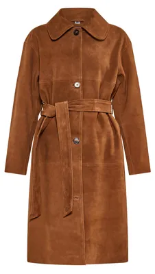 Image de Manteau pour femme SAPORTA - marron, taille XL