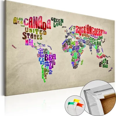 Obrázek produktu pro Vliesstoff Korkbild - Global Tournée (CZ) 90x60 cm Karten k-C-0030-p-a