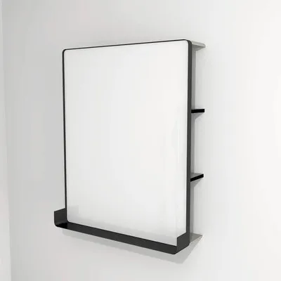 Obrázek produktu pro LED zrcadlo do koupelny s osvětlením Devo Sonus 2.0 s poličkou 75,5 x 94 cm IP 44 šedá/černá SO2-LU75x94x27-F91