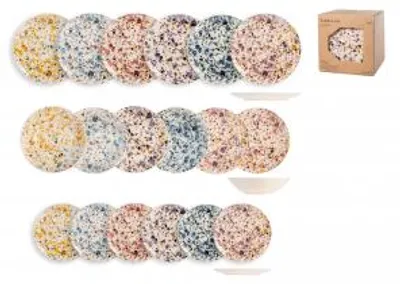 Immagine prodotto di H&H Servizio Tavola 18 Pezzi Sprinkle In Stoneware Multicolore