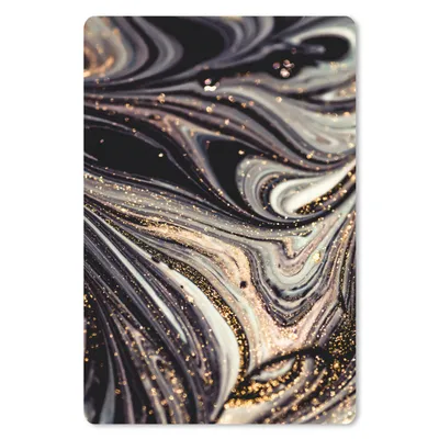 Produktbild von MuchoWow® Mauspad Mousepad Marmoroptik - Schwarz - Gold - Weiß - Glitter - Marmor 18x27 cm - Mousepads - Maus Mat - Pad - Mausunterlage
