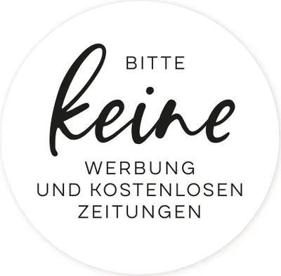 Produktbild von 2 Briefkasten Aufkleber KEINE WERBUNG ZEITUNG | UV beständig Wetterfest NORDEULE