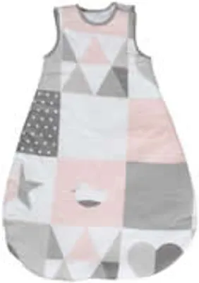 Immagine prodotto di Sacco nanna roba "Happy Patch rosa", 90 cm, per tutte le stagioni, in cotone traspirante, unisex