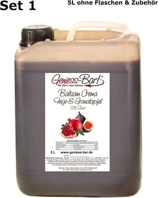 Produktbild von Balsamico Creme Feige Granatapfel 5L 3% Säure Mit original Crema di Aceto Balsamico di Modena IGP Kanister Crema
