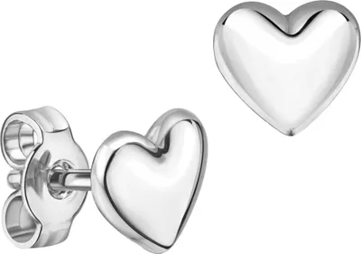 Produktbild von Ohrstecker mit Herz 925 Sterling-Silber Ohrschmuck Ohrringe Silber für Damen