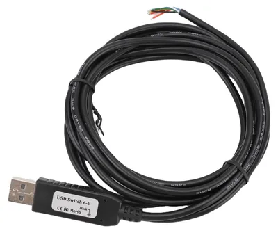 Obrázek produktu pro USB kabel s přepínačem pro vlastní konfiguraci klávesových zkratek a myši, délka 2 m