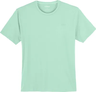 Produktbild von s.Oliver Übergrößen mintgrün Basic-T-Shirt Rundhals