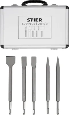 Produktbild von STIER SDS-Plus Meißelsatz 5-tlg. 250mm