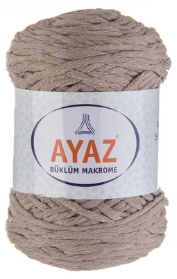 250g Strickgarn Büklüm Makrome Baumwollgarn hellbeige