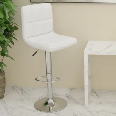 Produktbild von Möbel Barhocker Weiß Kunstleder - Barhocker &24802