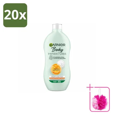 Produktbild von 20 x Garnier Intensive 7 Days Bodylotion mit Mango-Extrakt und Probiotika, 400 ml - Sparpackung - 20 Stücke